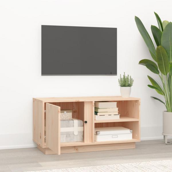 TV-Schrank 80x35x40,5 cm Massivholz Kiefer