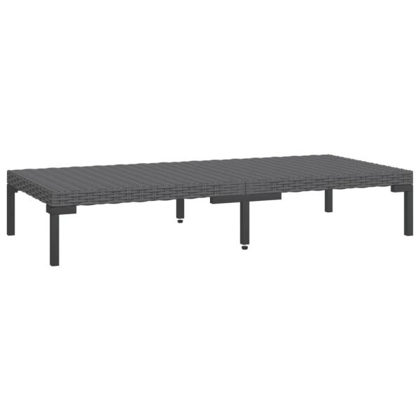 12-tlg. Garten-Lounge-Set mit Kissen Poly Rattan Dunkelgrau