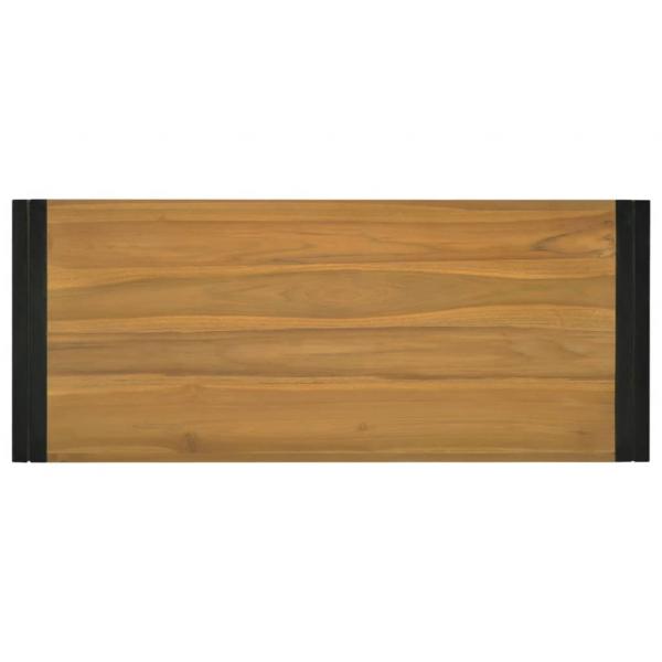 Wand-Badregal 110x45x35 cm Massivholz Teak
