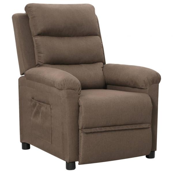 ARDEBO.de - Relaxsessel Taupe Stoff