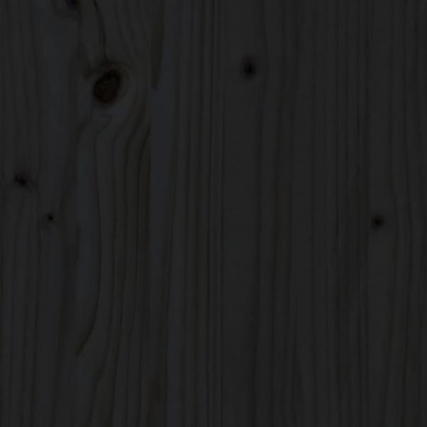 Massivholzbett Schwarz 160x200 cm