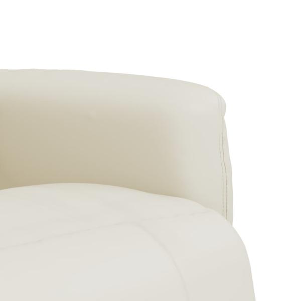 Relaxsessel mit Fußteil Creme Kunstleder