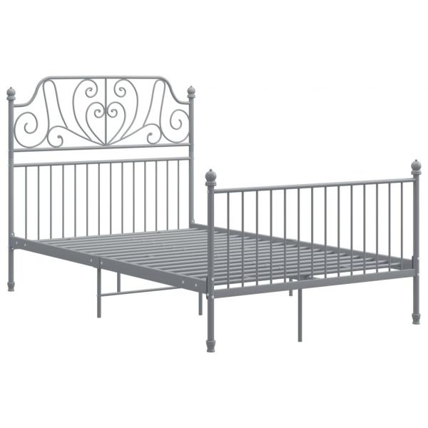 Bettgestell Grau Metall 120x200 cm 
