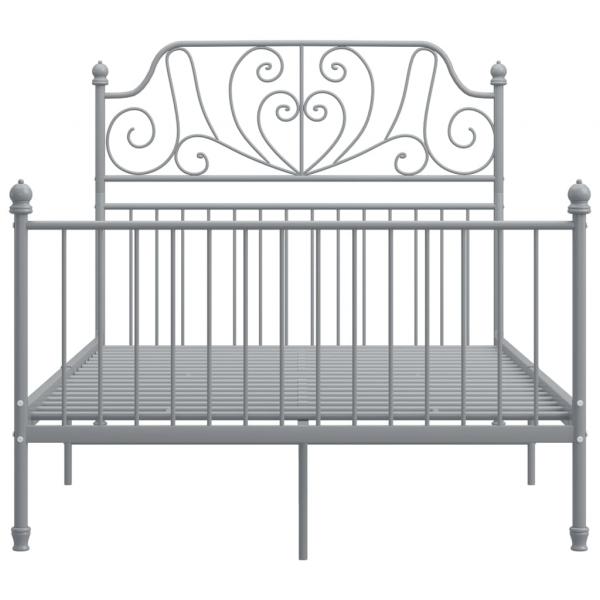 Bettgestell Grau Metall 120x200 cm 