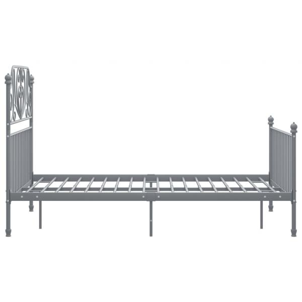 Bettgestell Grau Metall 120x200 cm 