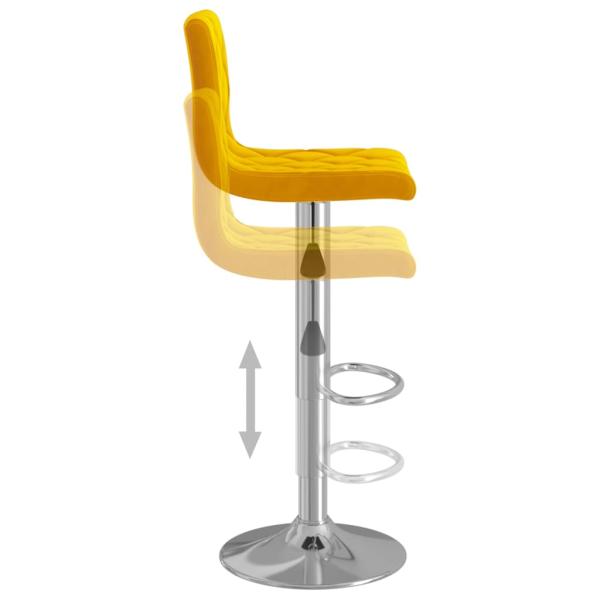 Barhocker 2 Stk. Senfgelb Samt 