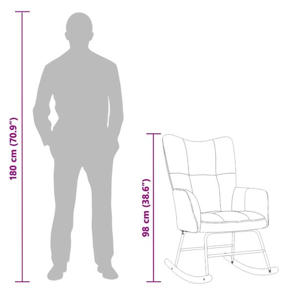 Schaukelstuhl Samt Senfgelb