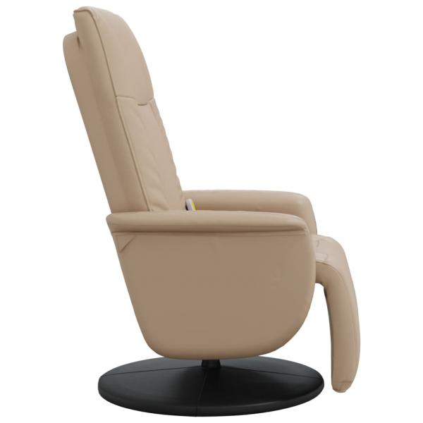 Massagesessel mit Fußteil Cappuccino-Braun Kunstleder