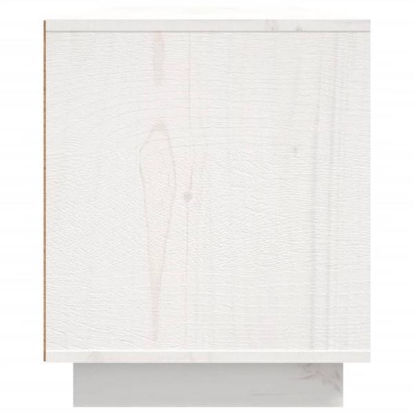 TV-Schrank Weiß 156x37x45 cm Massivholz Kiefer