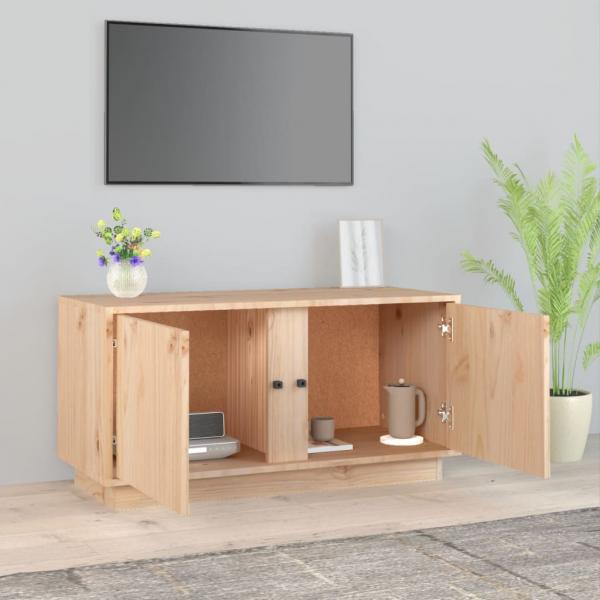 TV-Schrank 80x35x40,5 cm Massivholz Kiefer