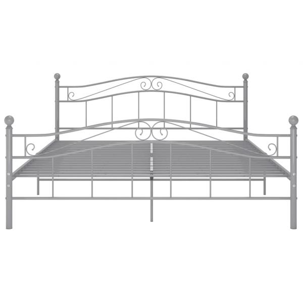 Bett Grau Metall 160x200 cm