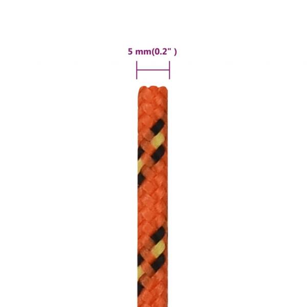 Bootsseil Orange 5 mm 100 m Polypropylen