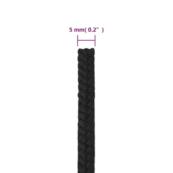 Bootsseil Schwarz 5 mm 100 m Polypropylen