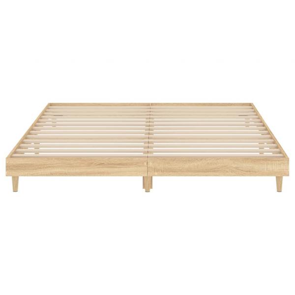 Bettgestell Sonoma-Eiche 140x200 cm Holzwerkstoff