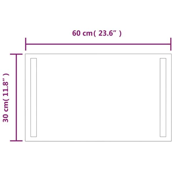 LED-Badspiegel 60x30 cm