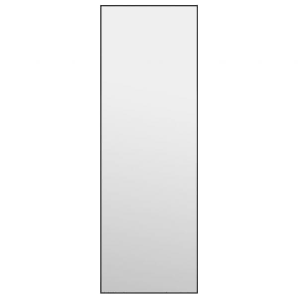 Türspiegel Schwarz 40x100 cm Glas und Aluminium