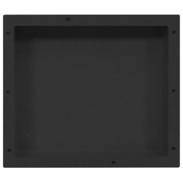 Duschnische Mattschwarz 41x36x10 cm