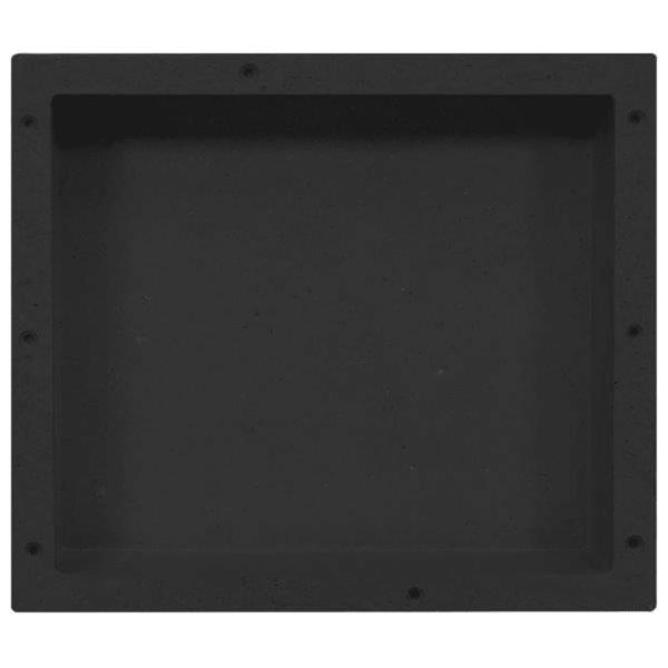 Duschnische Mattschwarz 41x36x10 cm