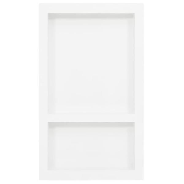Duschnische mit 2 Fächern Hochglanz-Weiß 41x69x9 cm