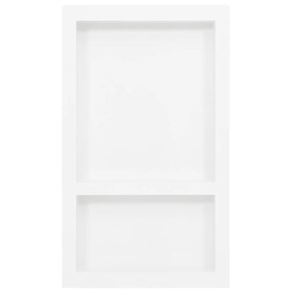 Duschnische mit 2 Fächern Hochglanz-Weiß 41x69x9 cm