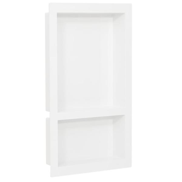Duschnische mit 2 Fächern Hochglanz-Weiß 41x69x9 cm