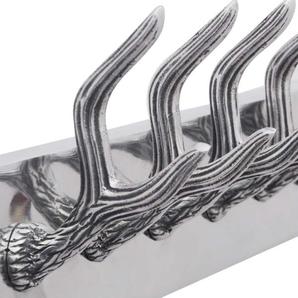 Aluminium Garderobenhaken Hakenleiste Hut-/Krawattenaufhänger Silber 
