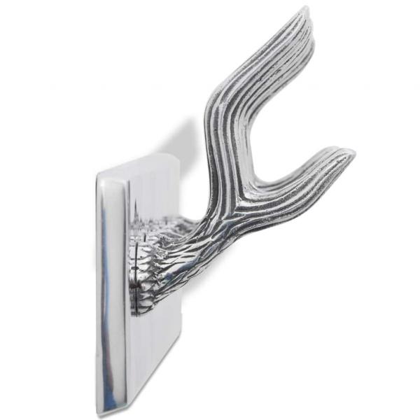 Aluminium Garderobenhaken Hakenleiste Hut-/Krawattenaufhänger Silber 
