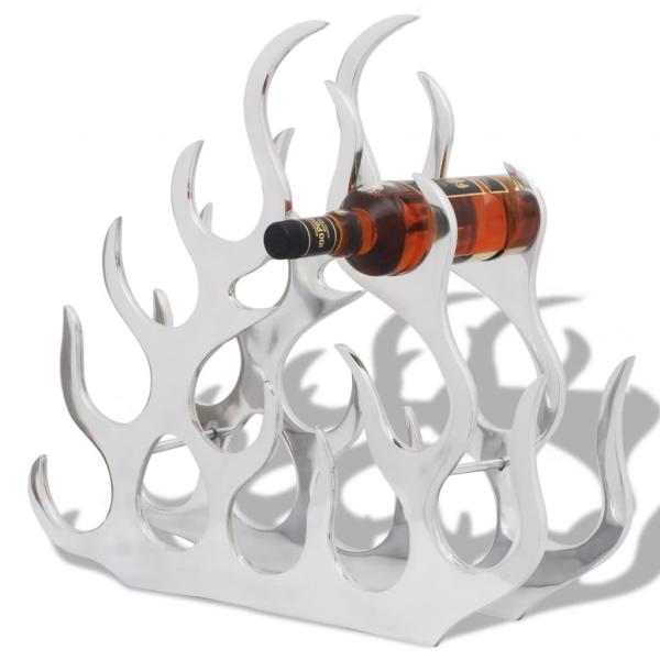 Flaschenregal für 11 Flaschen Silbern Aluminium