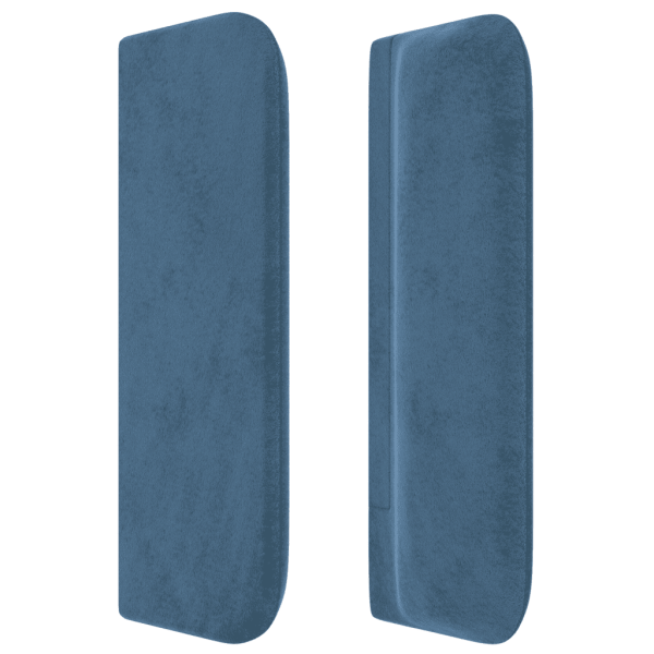 Boxspringbett mit Matratze Dunkelblau 90x190 cm Samt