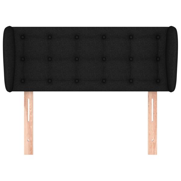 Kopfteil mit Ohren Schwarz 83x23x78/88 cm Stoff