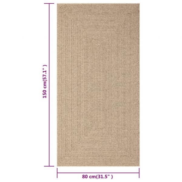 Teppich 80x150 cm Jute-Optik Innen und Außen
