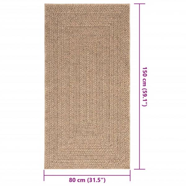 Teppich 80x150 cm Jute-Optik Innen und Außen