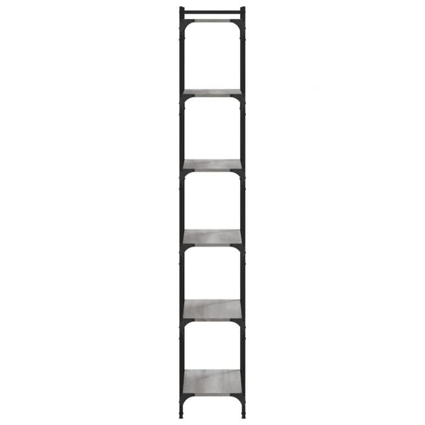 Bücherregal 6 Böden Grau Sonoma 60x30x188 cm Holzwerkstoff
