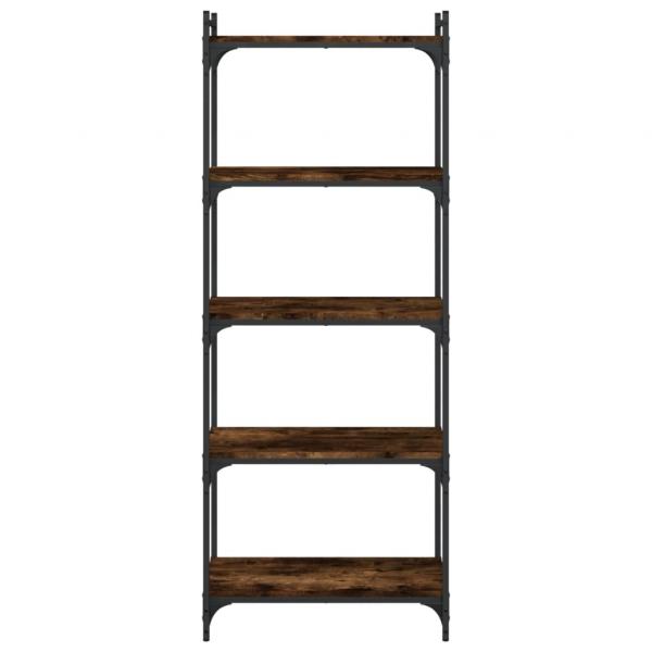 Bücherregal 5 Böden Räuchereiche 60x30x154 cm Holzwerkstoff