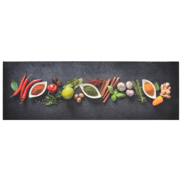Küchenteppich Waschbar Gewürze 60x180 cm Samt