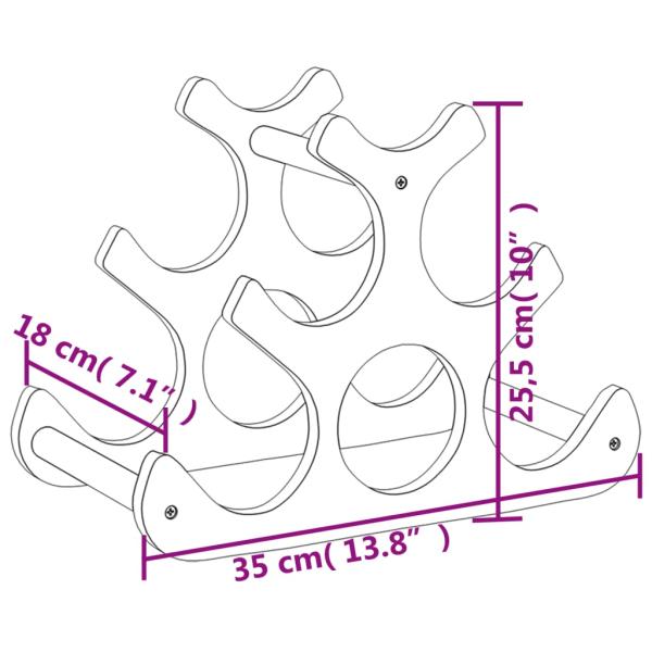 Weinregal für 6 Flaschen 35x18x25,5 cm Bambus