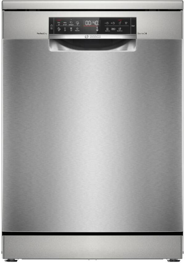 ARDEBO.de Bosch SMS6ZCI16E Serie 6 Standgeschirrspüler, 60 cm breit, 14 Maßgedecke, AquaStop, Silence Plus, Max Flex Körbe, VarioSchublade, HomeConnect, Innenraumbeleuchtung, Gebürsteter Stahl mit Anti-Fingerprint