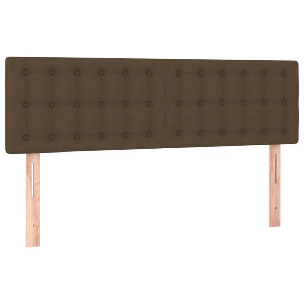 Boxspringbett mit Matratze Dunkelbraun 140x200 cm Stoff