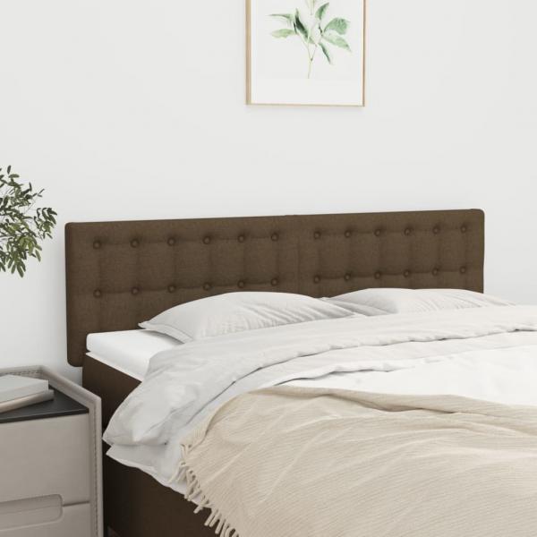 ARDEBO.de - Kopfteile 2 Stk. Dunkelbraun 72x5x78/88 cm Stoff