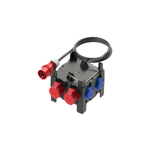 ARDEBO.de PCE Kunststoff-Mobilverteiler, Modell IMST, IP44, 197x197x200, 0TE, schwarz (9030020)