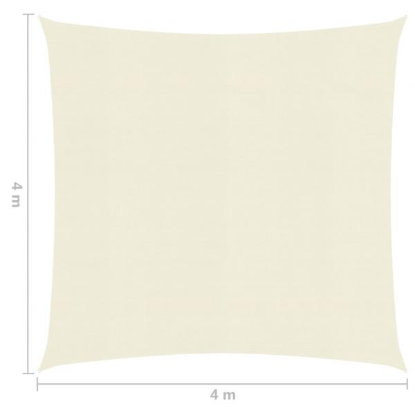 Sonnensegel 160 g/m² Creme 4x4 m HDPE