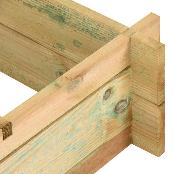 Hochbeet 90 x 90 x 20 cm Imprägniertes Holz 