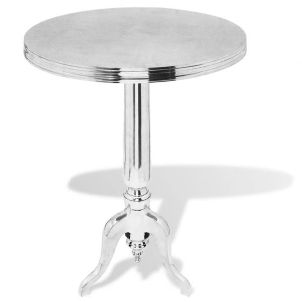 ARDEBO.de - Beistelltisch Rund Aluminium Silbern