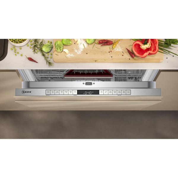 Neff S157YAX03E N70 XXL Vollintegrierter Geschirrspüler, 60 cm breit, 13 Maßgedecke, TimeLight, Zeolith, AquaStop