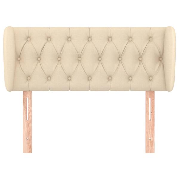 Kopfteil mit Ohren Creme 93x23x78/88 cm Stoff