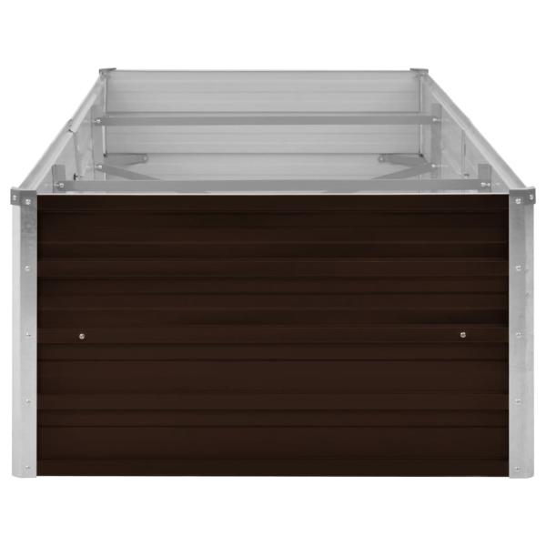 Garten-Hochbeet Braun 240 x 80 x 45 cm Verzinkter Stahl