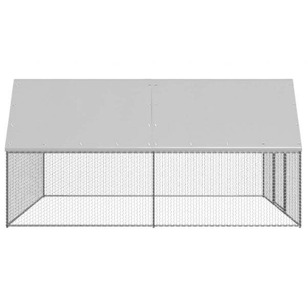 Outdoor-Hühnerkäfig 3x4x2 m Verzinkter Stahl