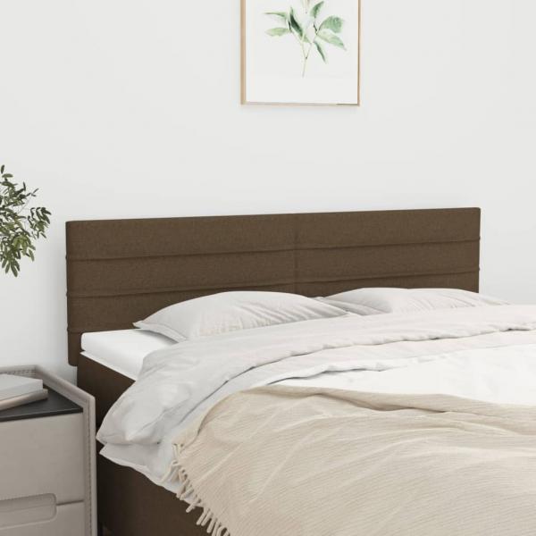 ARDEBO.de - Kopfteile 2 Stk. Dunkelbraun 72x5x78/88 cm Stoff