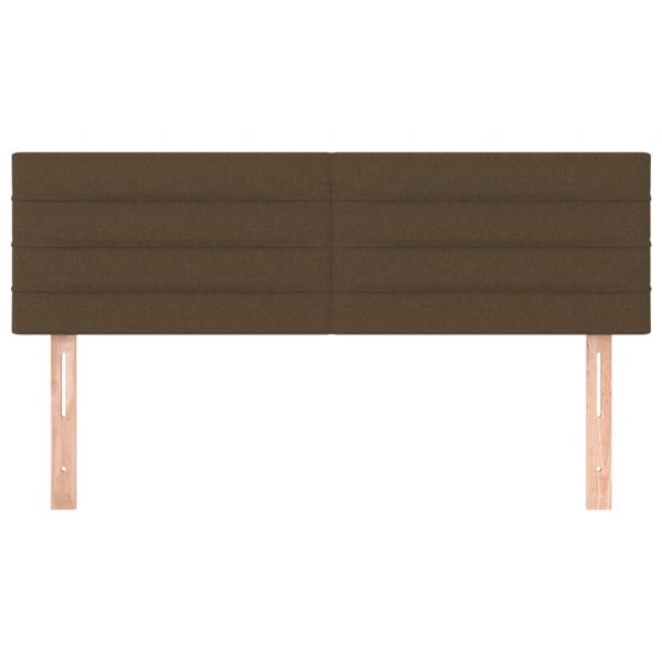 Kopfteile 2 Stk. Dunkelbraun 72x5x78/88 cm Stoff