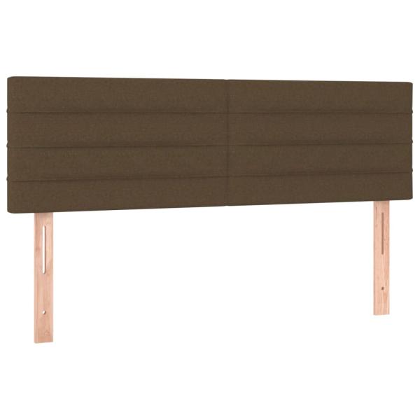 Boxspringbett mit Matratze Dunkelbraun 140x200 cm Stoff